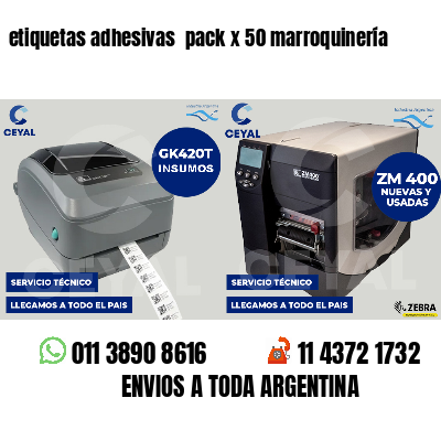 etiquetas adhesivas  pack x 50 marroquinería