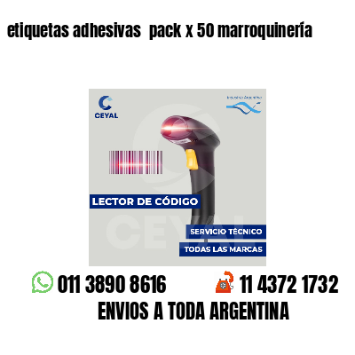 etiquetas adhesivas  pack x 50 marroquinería