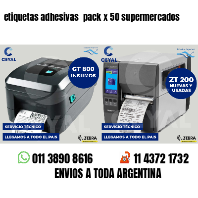 etiquetas adhesivas  pack x 50 supermercados