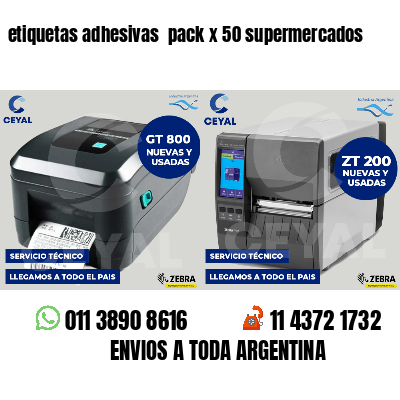 etiquetas adhesivas  pack x 50 supermercados