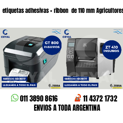 etiquetas adhesivas   ribbon  de 110 mm Agricultores