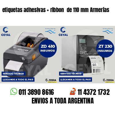 etiquetas adhesivas   ribbon  de 110 mm Armerías