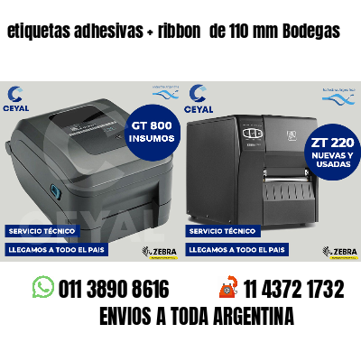 etiquetas adhesivas   ribbon  de 110 mm Bodegas
