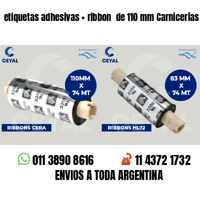etiquetas adhesivas   ribbon  de 110 mm Carnicerías