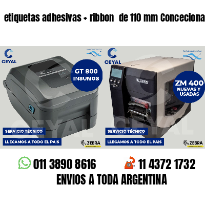 etiquetas adhesivas   ribbon  de 110 mm Concecionaria
