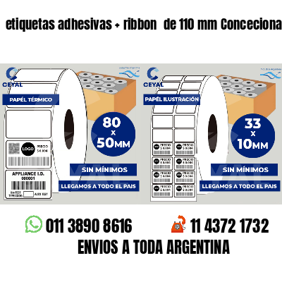 etiquetas adhesivas ribbon de 110 mm Concecionaria
