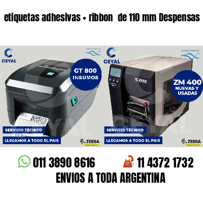 etiquetas adhesivas   ribbon  de 110 mm Despensas