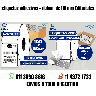 etiquetas adhesivas ribbon de 110 mm Editoriales