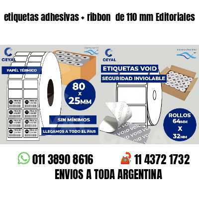etiquetas adhesivas ribbon de 110 mm Editoriales