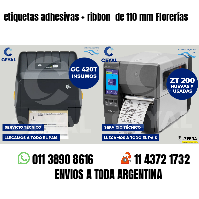 etiquetas adhesivas   ribbon  de 110 mm Florerías