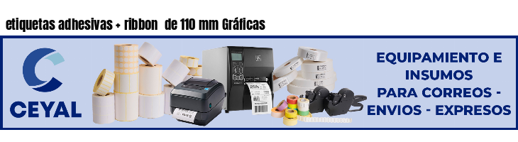 etiquetas adhesivas   ribbon  de 110 mm Gráficas