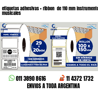 etiquetas adhesivas   ribbon  de 110 mm Instrumentos musicales