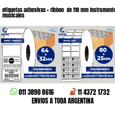 etiquetas adhesivas   ribbon  de 110 mm Instrumentos musicales