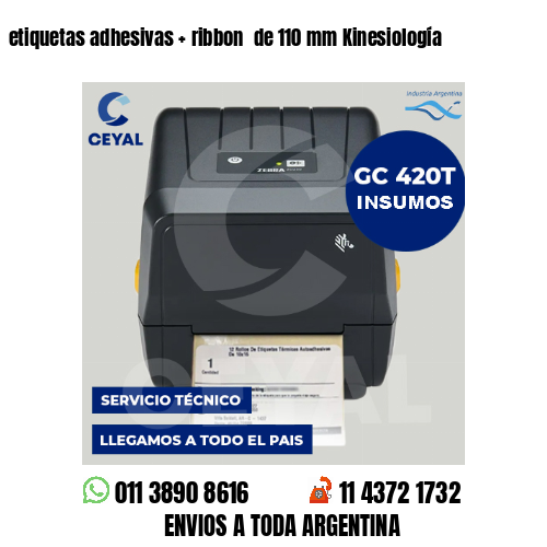 etiquetas adhesivas   ribbon  de 110 mm Kinesiología