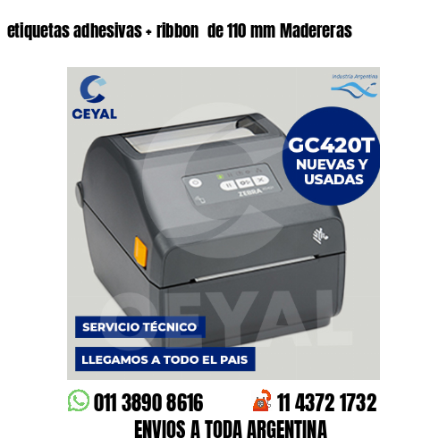 etiquetas adhesivas   ribbon  de 110 mm Madereras