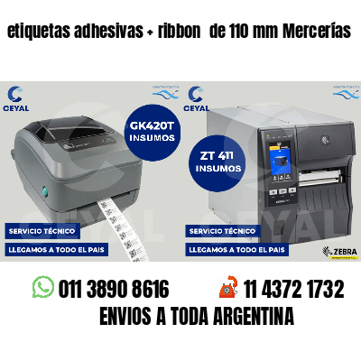 etiquetas adhesivas   ribbon  de 110 mm Mercerías