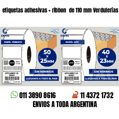 etiquetas adhesivas ribbon de 110 mm Verdulerías
