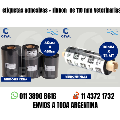 etiquetas adhesivas   ribbon  de 110 mm Veterinarias