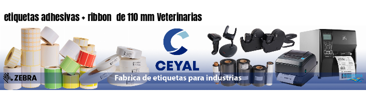 etiquetas adhesivas   ribbon  de 110 mm Veterinarias