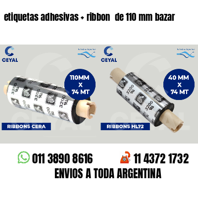 etiquetas adhesivas ribbon de 110 mm bazar