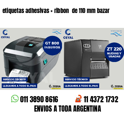 etiquetas adhesivas   ribbon  de 110 mm bazar