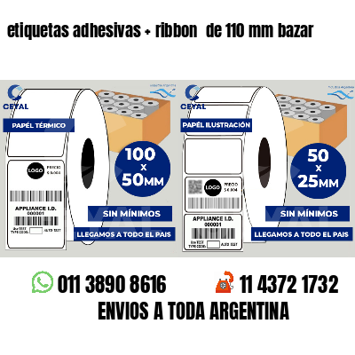 etiquetas adhesivas ribbon de 110 mm bazar