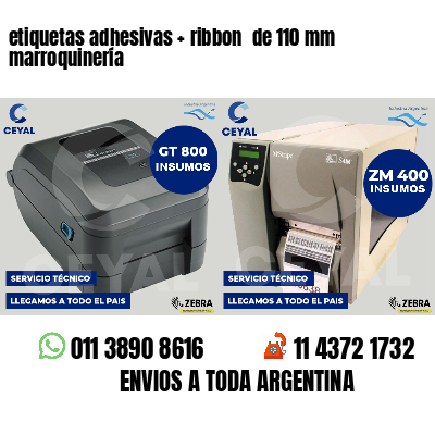 etiquetas adhesivas   ribbon  de 110 mm marroquinería