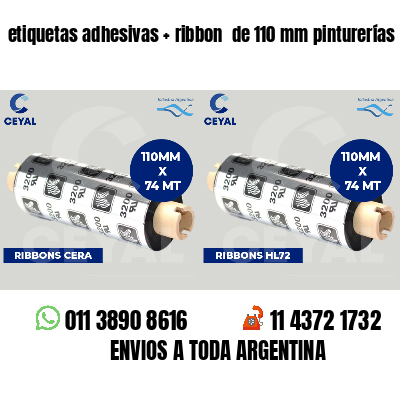 etiquetas adhesivas ribbon de 110 mm pinturerías