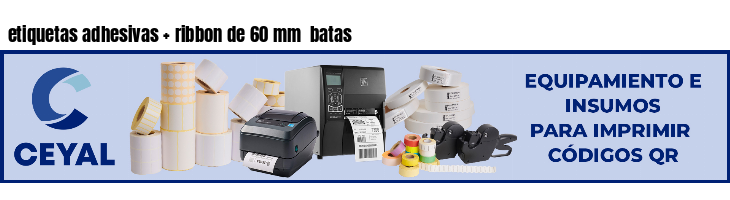 etiquetas adhesivas   ribbon de 60 mm  batas