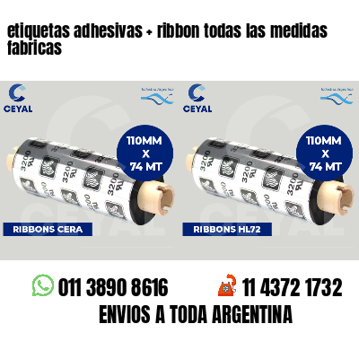 etiquetas adhesivas ribbon todas las medidas fabricas