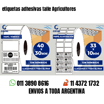 etiquetas adhesivas talle Agricultores