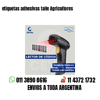 etiquetas adhesivas talle Agricultores