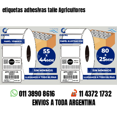 etiquetas adhesivas talle Agricultores