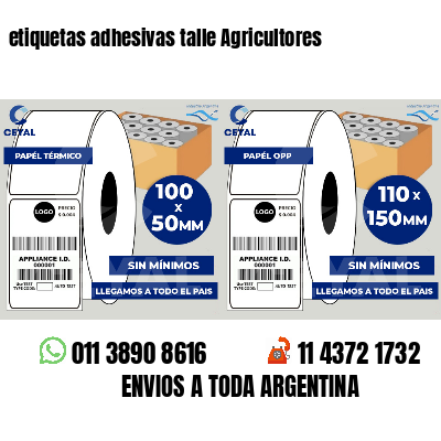 etiquetas adhesivas talle Agricultores
