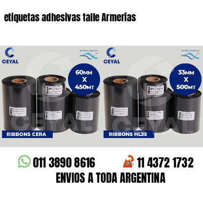 etiquetas adhesivas talle Armerías