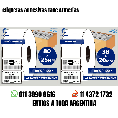 etiquetas adhesivas talle Armerías