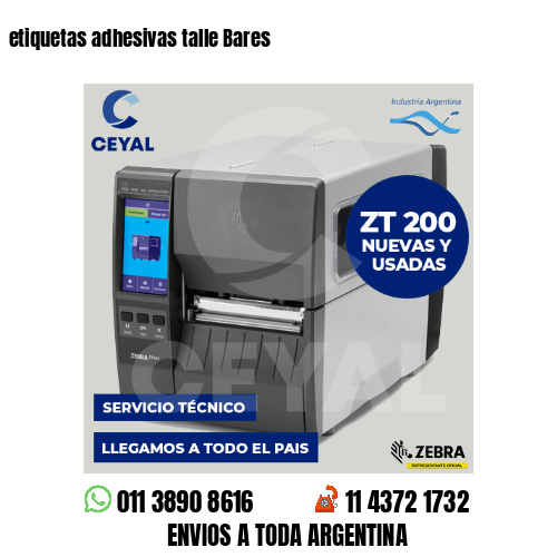 etiquetas adhesivas talle Bares