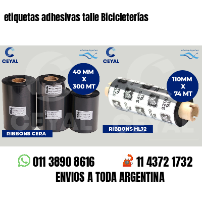 etiquetas adhesivas talle Bicicleterías