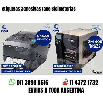 etiquetas adhesivas talle Bicicleterías