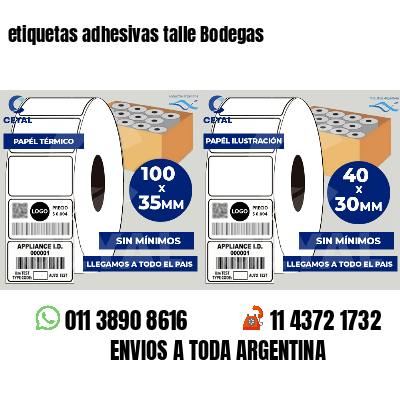 etiquetas adhesivas talle Bodegas