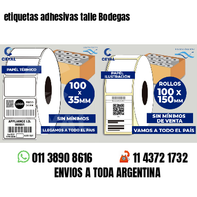 etiquetas adhesivas talle Bodegas