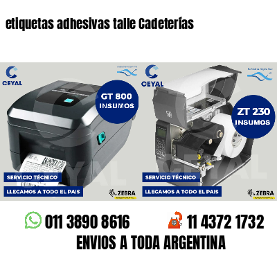 etiquetas adhesivas talle Cadeterías