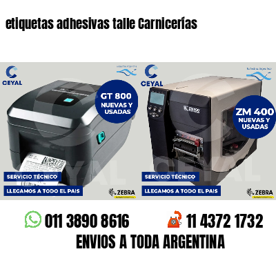 etiquetas adhesivas talle Carnicerías