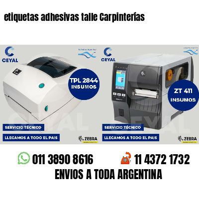 etiquetas adhesivas talle Carpinterías