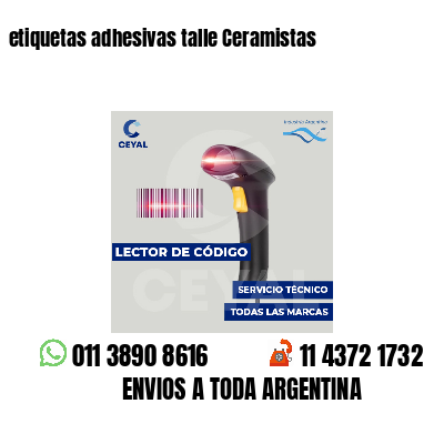 etiquetas adhesivas talle Ceramistas