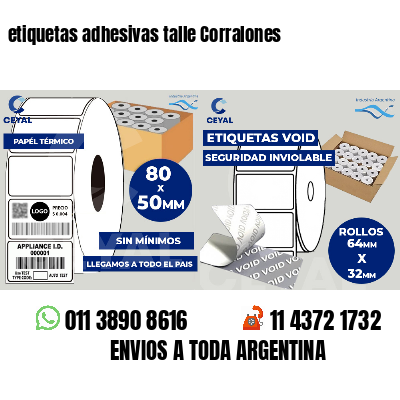 etiquetas adhesivas talle Corralones