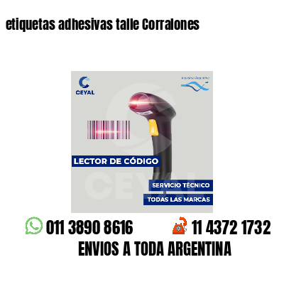 etiquetas adhesivas talle Corralones