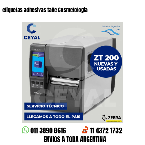 etiquetas adhesivas talle Cosmetología