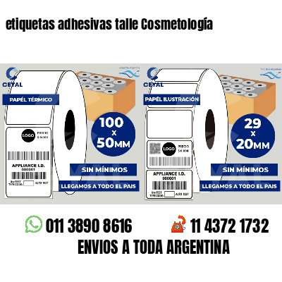 etiquetas adhesivas talle Cosmetología