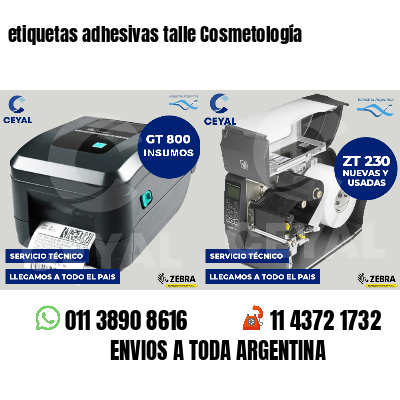 etiquetas adhesivas talle Cosmetología